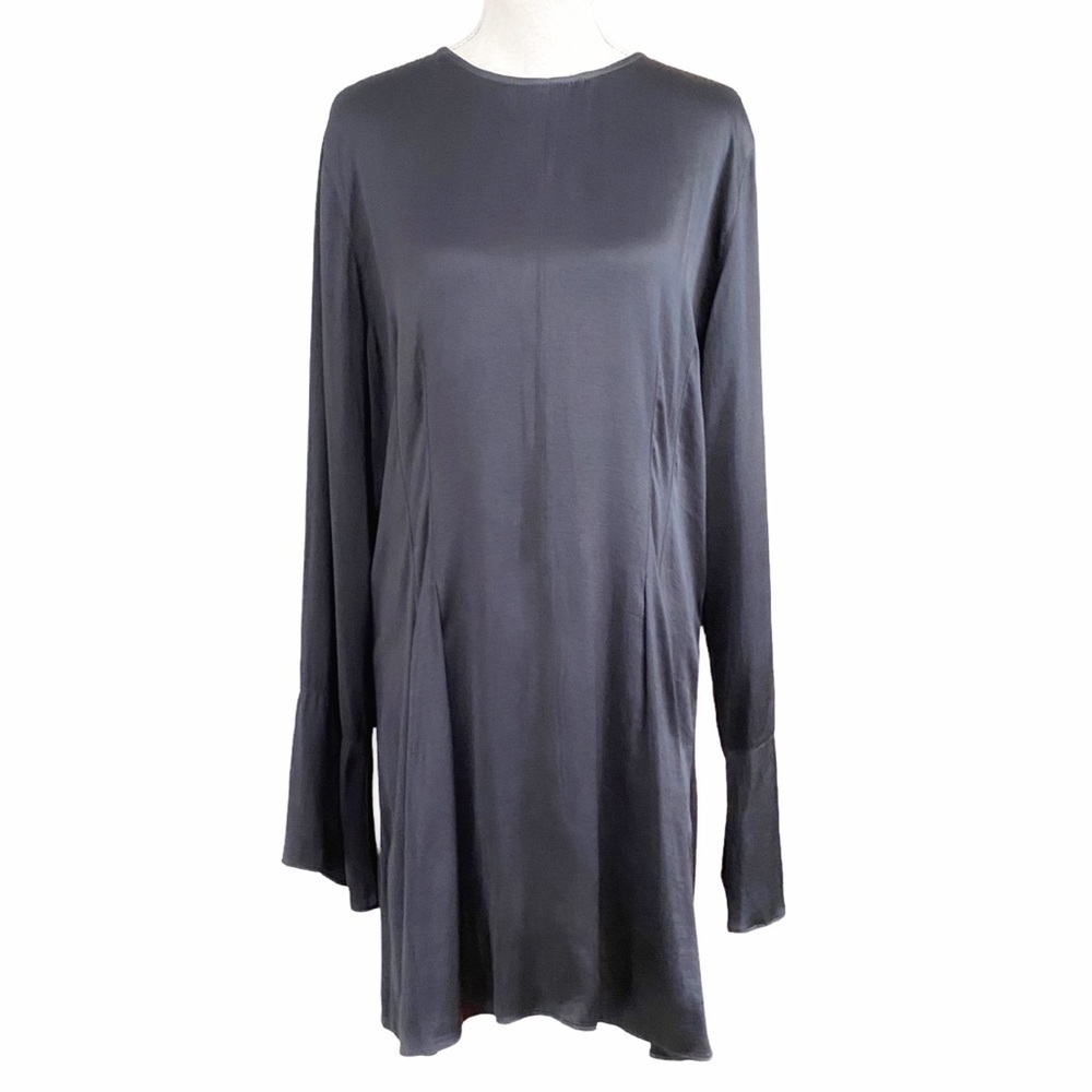 NWT TREASURE & BOND X SOMETHING NAVY GREY PHANTOM MINI SHIFT DRESS - XL